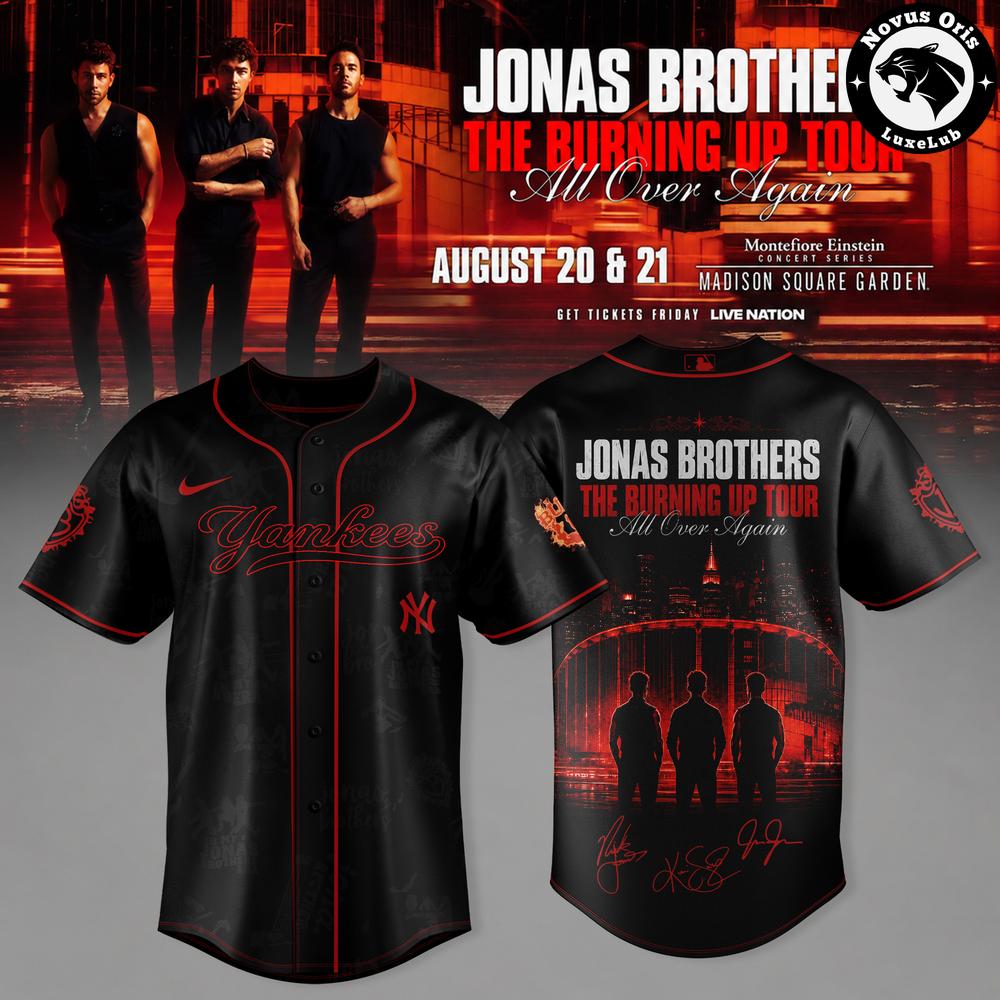 New York Yankees x Jonas Brothers The Burning Up Tour 2026 Jersey 1 - Unicasport New York Yankees x Jonas Brothers The Burning Up Tour 2026 Jersey