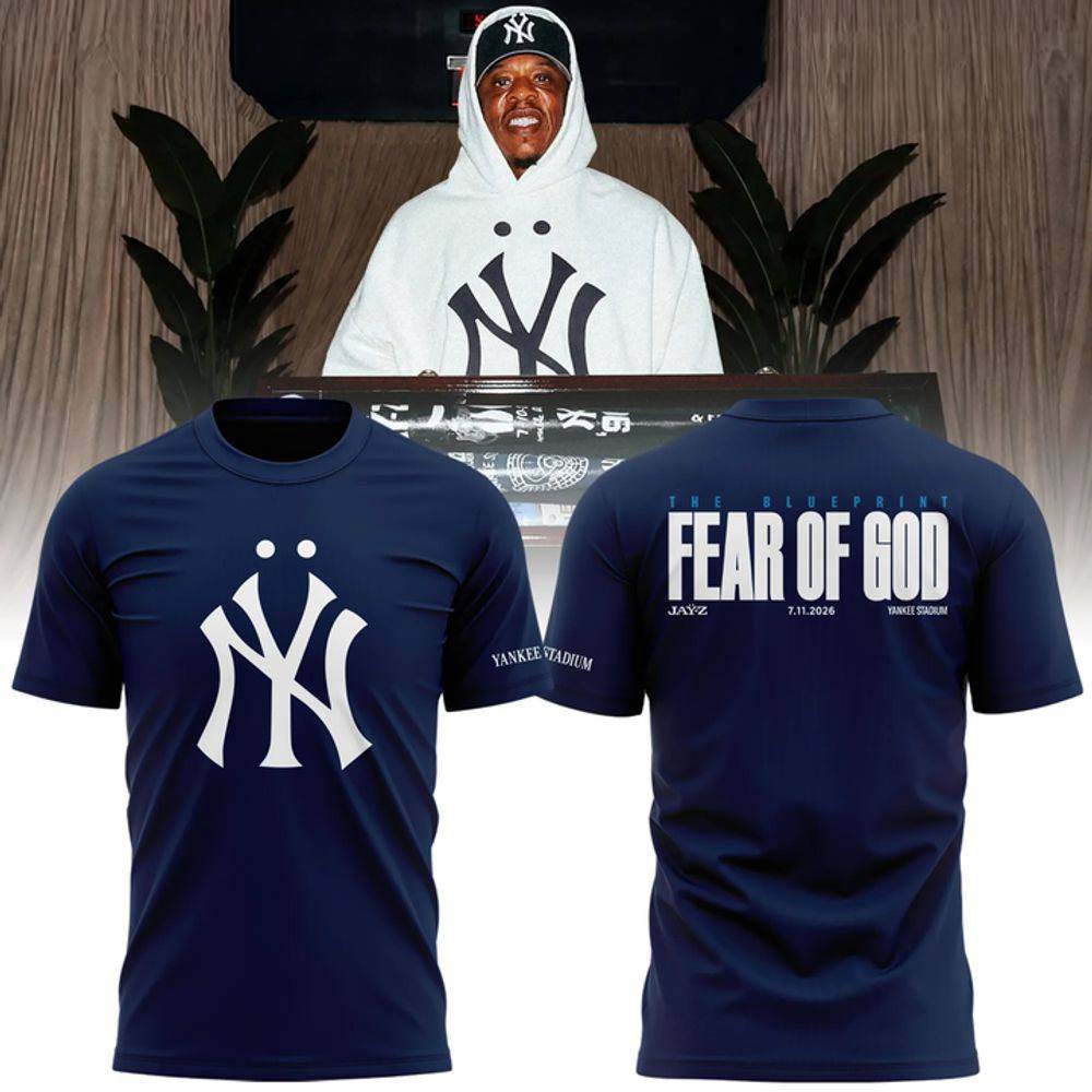 New York Yankees x Jay-Z Fear Of God 2026 Special Navy Shirt - Best Gift for Fans