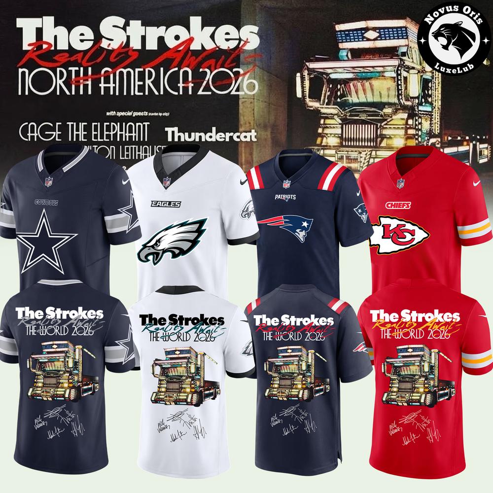 NFL x The Strokes Reality Awaits Tour 2026 Graphic Football Jersey 1 - Unicasport NFL x The Strokes Reality Awaits Tour 2026 Graphic Football Jersey