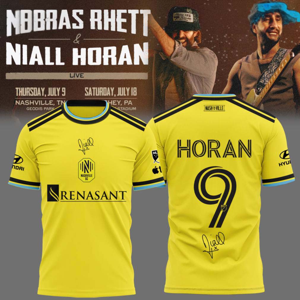Niall Horan x Thomas Rhett Soundtrack to Life Yellow Football Jersey - Best Gift for Fans