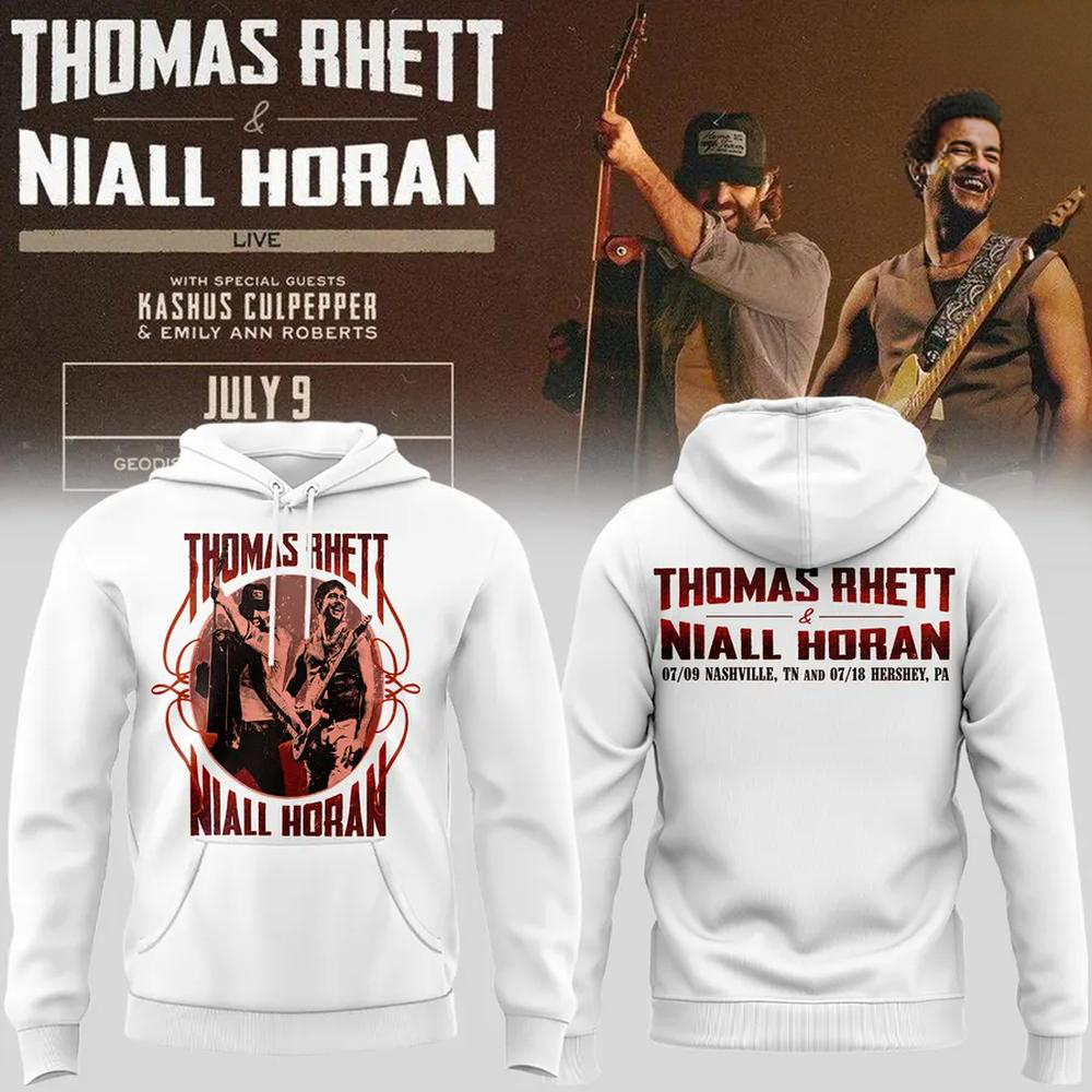 Niall Horan Thomas Rhett White Tour Graphic Hoodie