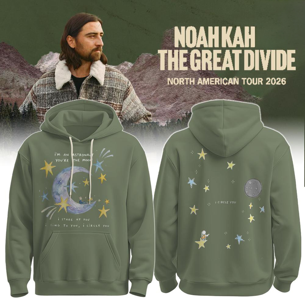 Noah Kahan 2026 Green Concert Hoodie Folk Music Fan Gift
