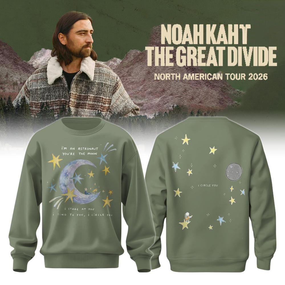 Noah Kahan Green Folk Music Concert Sweatshirt
