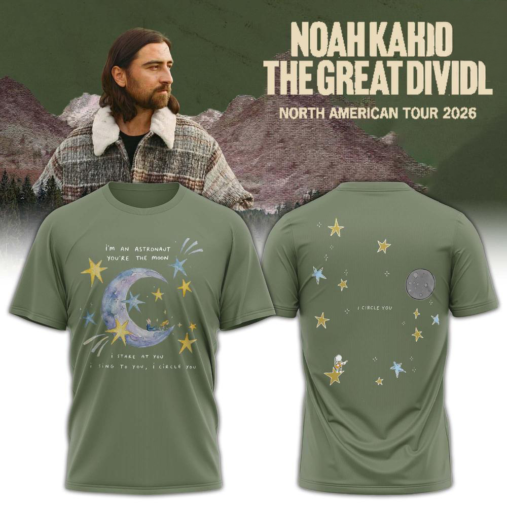 Noah Kahan Green Folk Music Concert T Shirt
