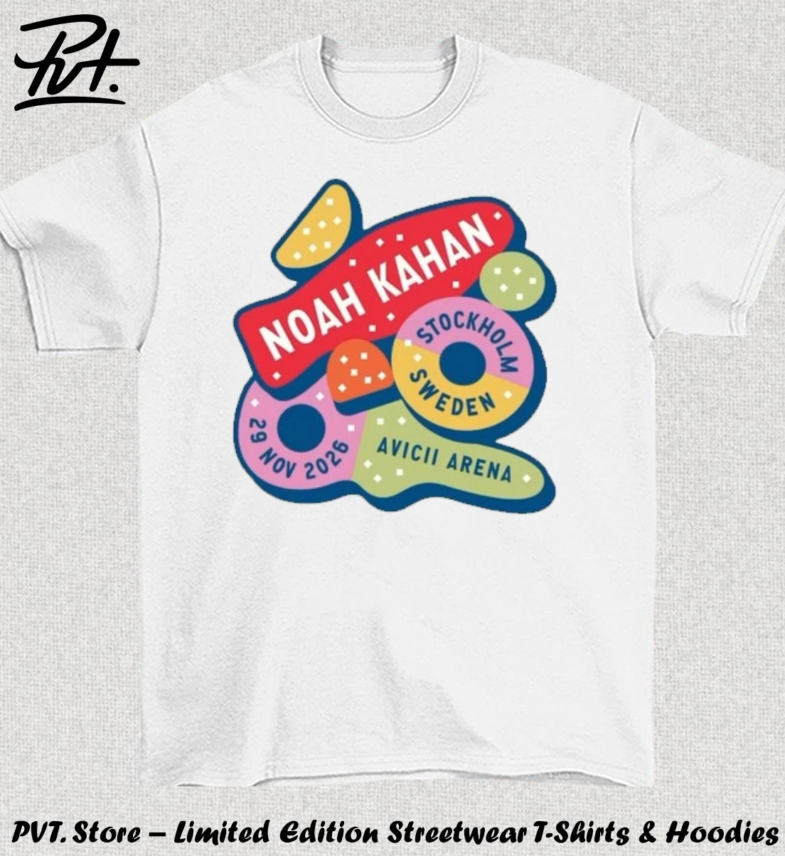 Noah Kahan Stockholm Sweden Avicii Arena Nov 29 2026 Limited Edition Concert TShirt