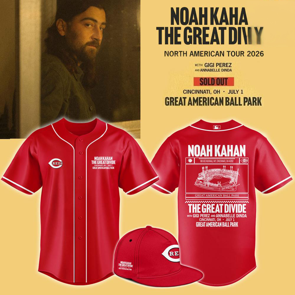 Noah Kahan White Cincinnati Reds Concert Baseball Jersey