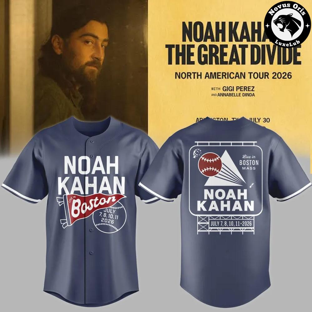 Noah Kahan x Boston Red Sox The Great Divide Tour 2026 Baseball Jersey 1 - Unicasport Noah Kahan x Boston Red Sox The Great Divide Tour 2026 Baseball Jersey
