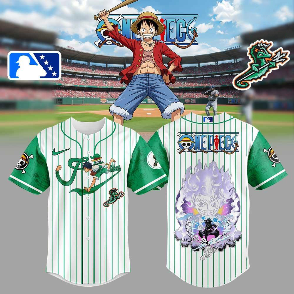 Custom Norfolk Tides One Piece Luffy Gear 5 Baseball Jersey 1 - Unicasport Custom Norfolk Tides One Piece Luffy Gear 5 Baseball Jersey