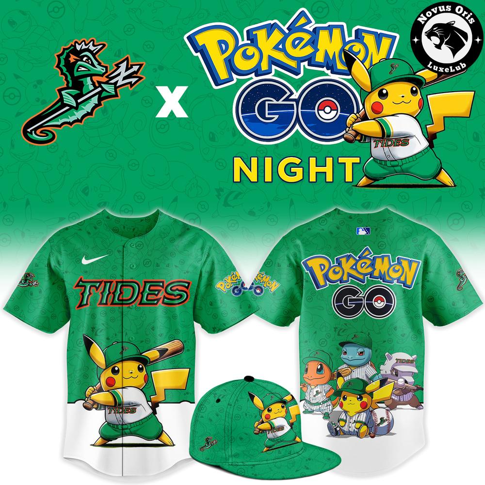 Norfolk Tides Pokemon GO Night Limited Edition Baseball Jersey 1 - Unicasport Norfolk Tides Pokemon GO Night Limited Edition Baseball Jersey