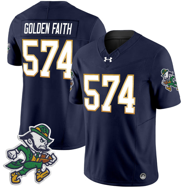 Notre Dame Fighting Irish Golden Faith 574 Navy Football Jersey Football Fan Collection 1 - Unicasport Notre Dame Fighting Irish Golden Faith 574 Navy Football Jersey Football Fan Collection
