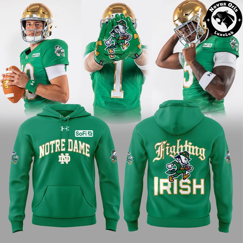 Notre Dame Fighting Irish Wear Green Football Hoodie 1 - Unicasport Notre Dame Fighting Irish Wear Green Football Hoodie