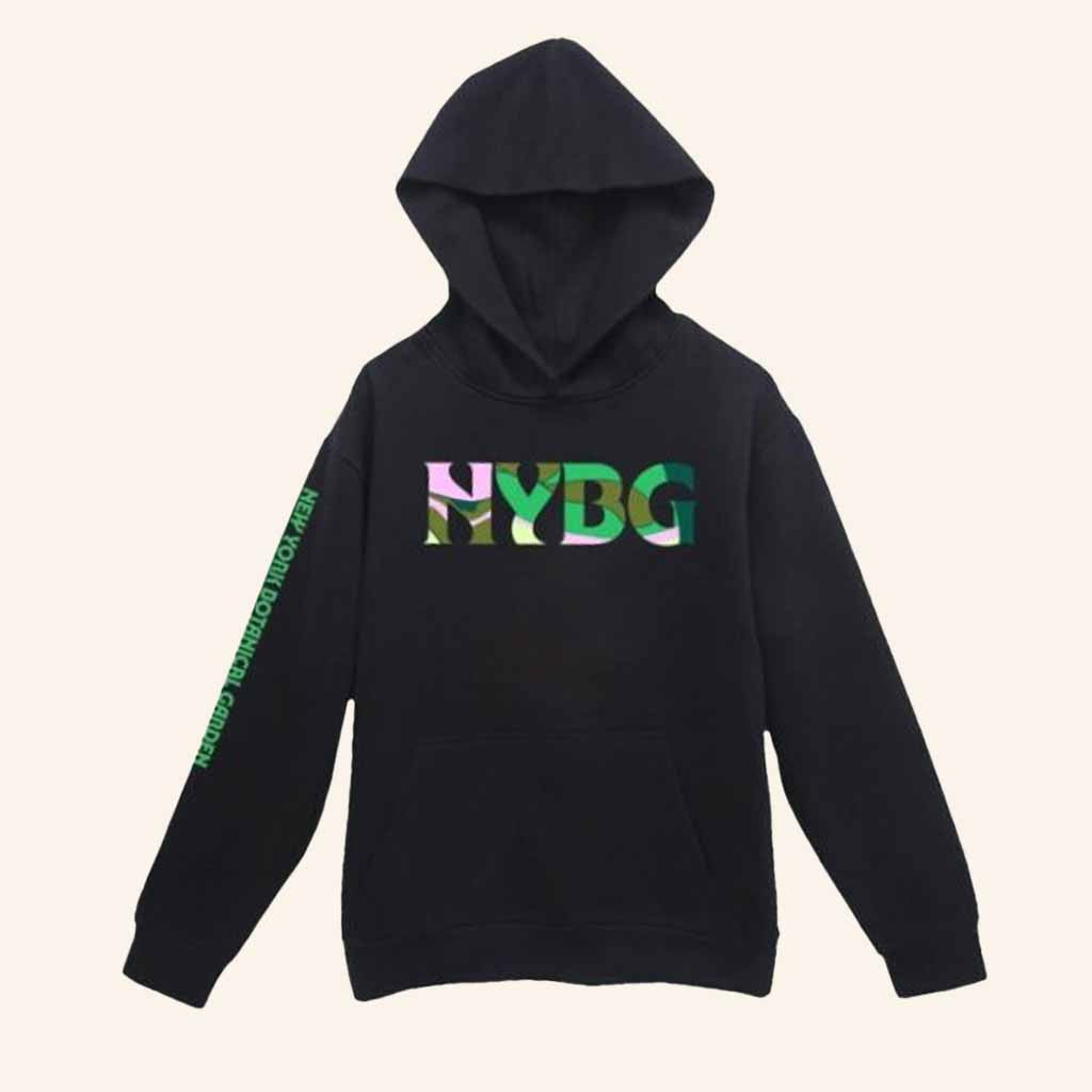 NYBG Merch NYBG Map Logo Black Hoodie Christmas Present Ideas For Him