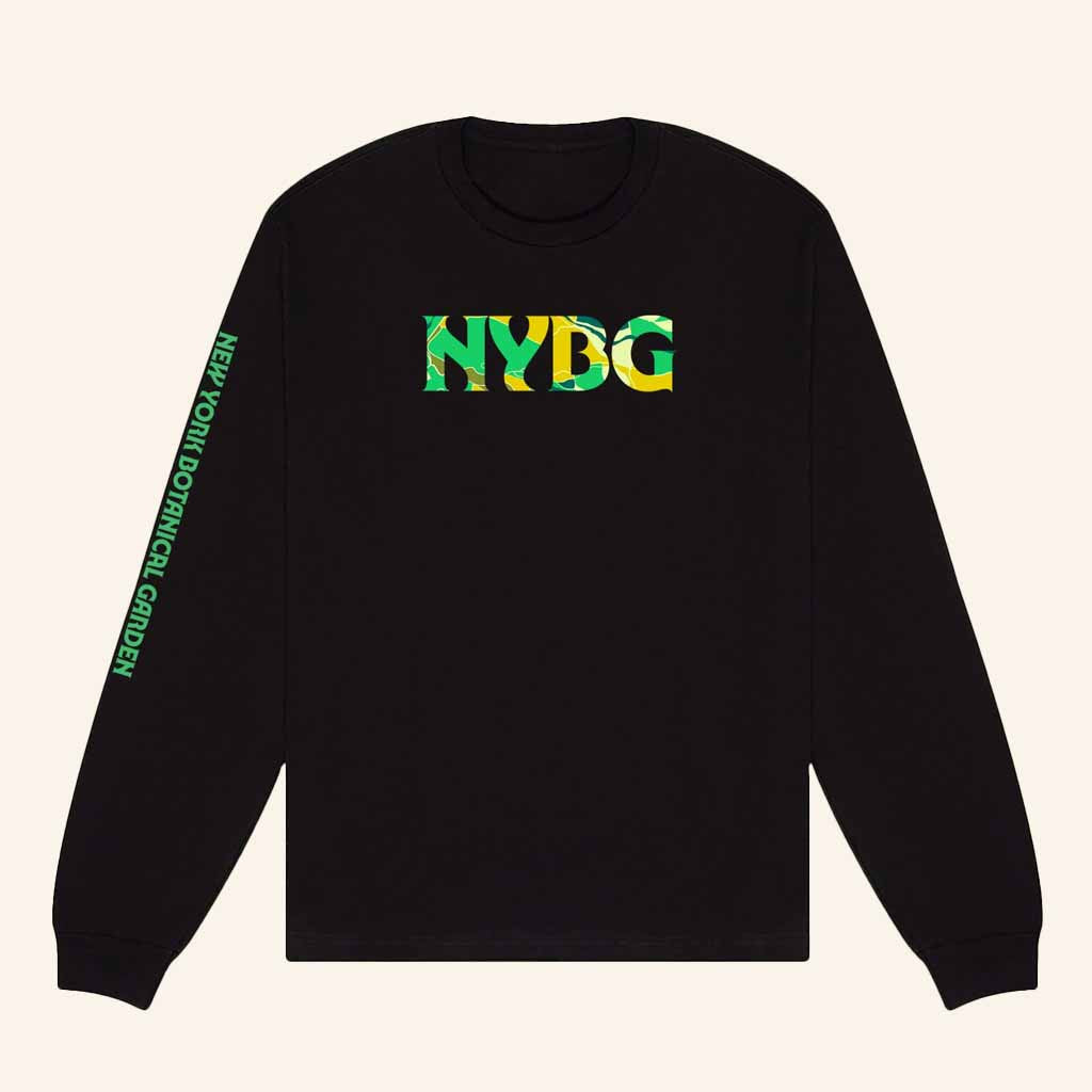NYBG Merch NYBG Map Logo Black Long Sleeve Shirt Christmas Ideas For Husband