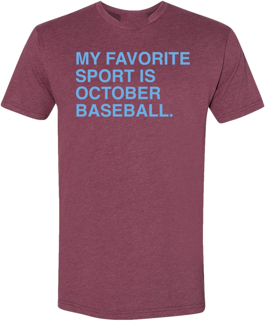 OBVIOUS SHIRTS Merch My Favorite Sport Is October Baseball T-Shirt Philly Gifts For Dad