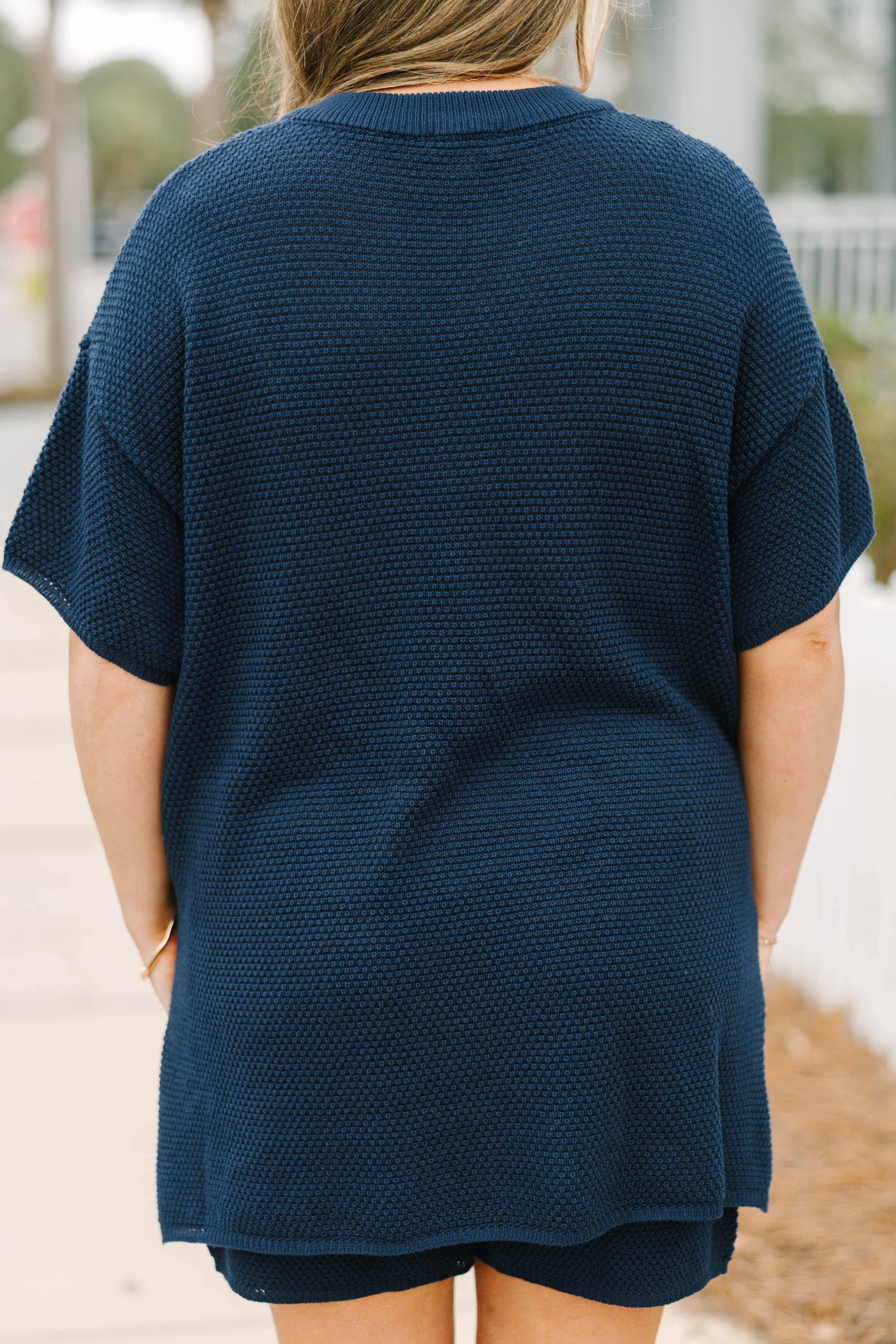 Off In Paradise Sweater Set, Navy 6 Off In Paradise Sweater Set, Navy - Image 6