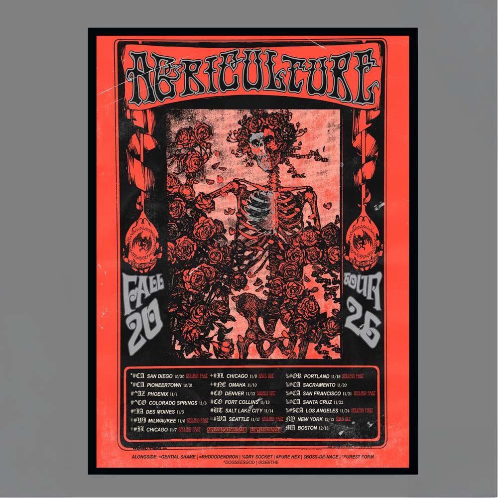 Official Agriculture Fall Tour 2026 Concert Poster