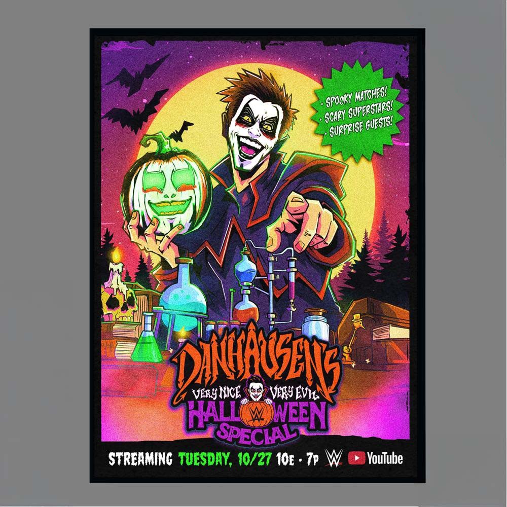 Official Danhausens Very Nice Very Evil Halloween Special WWE October 27 Poster