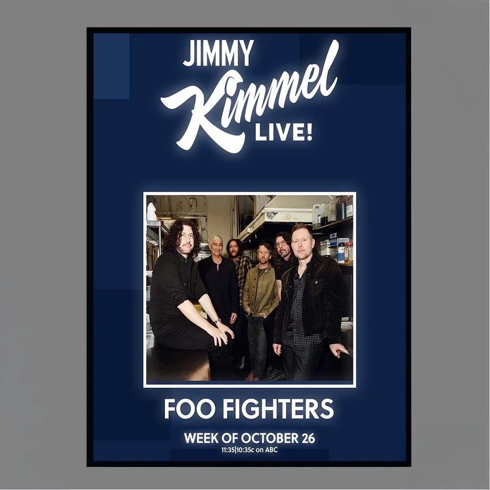 Official Foo Fighters Jimmy Kimmel Live Week of October 26 Poster