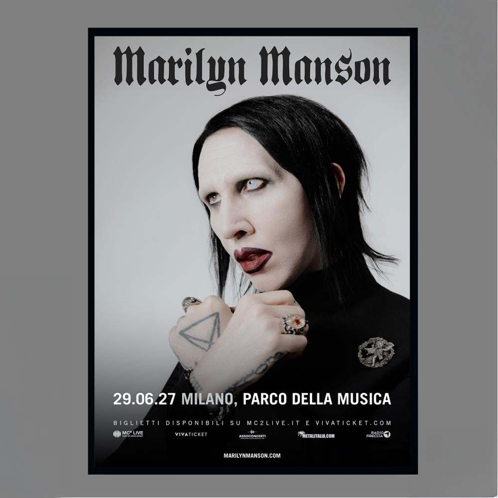 Official Marilyn Manson Live at Parco Della Musica Milano June 29 2027 Poster