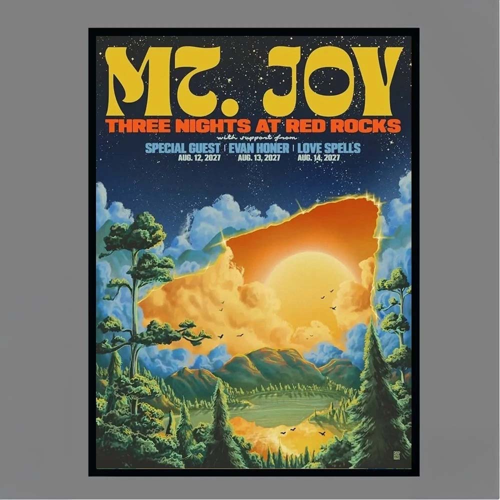 Official Mt Joy Three Nights at Red Rocks Red Rocks Amphitheatre Aug 1214 2027 Poster