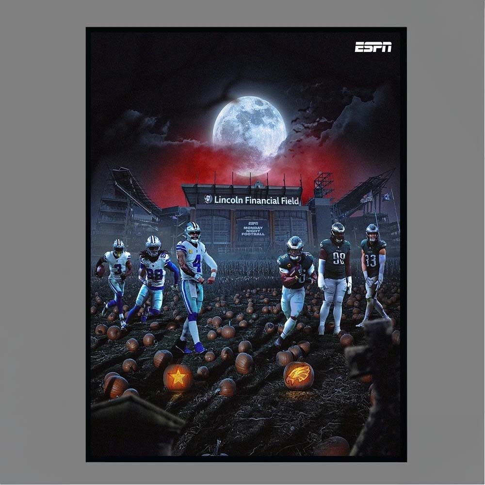 Official Philadelphia Eagles Vs Dallas Cowboys ESPN Monday Night Football Halloween At Lincoln Financial Field Poster