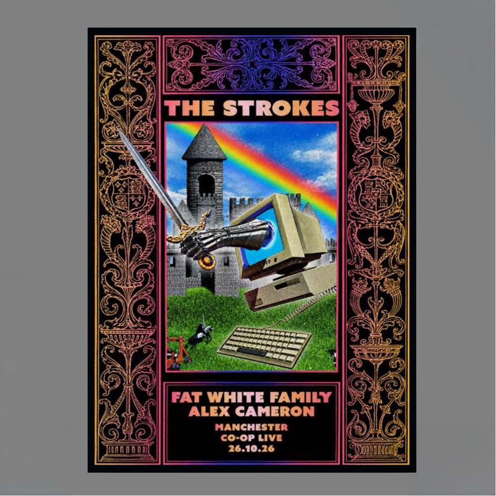 Official The Strokes Fat White Family Alex Cameron Manchester Coop Live October 26 2026 Concert Poster