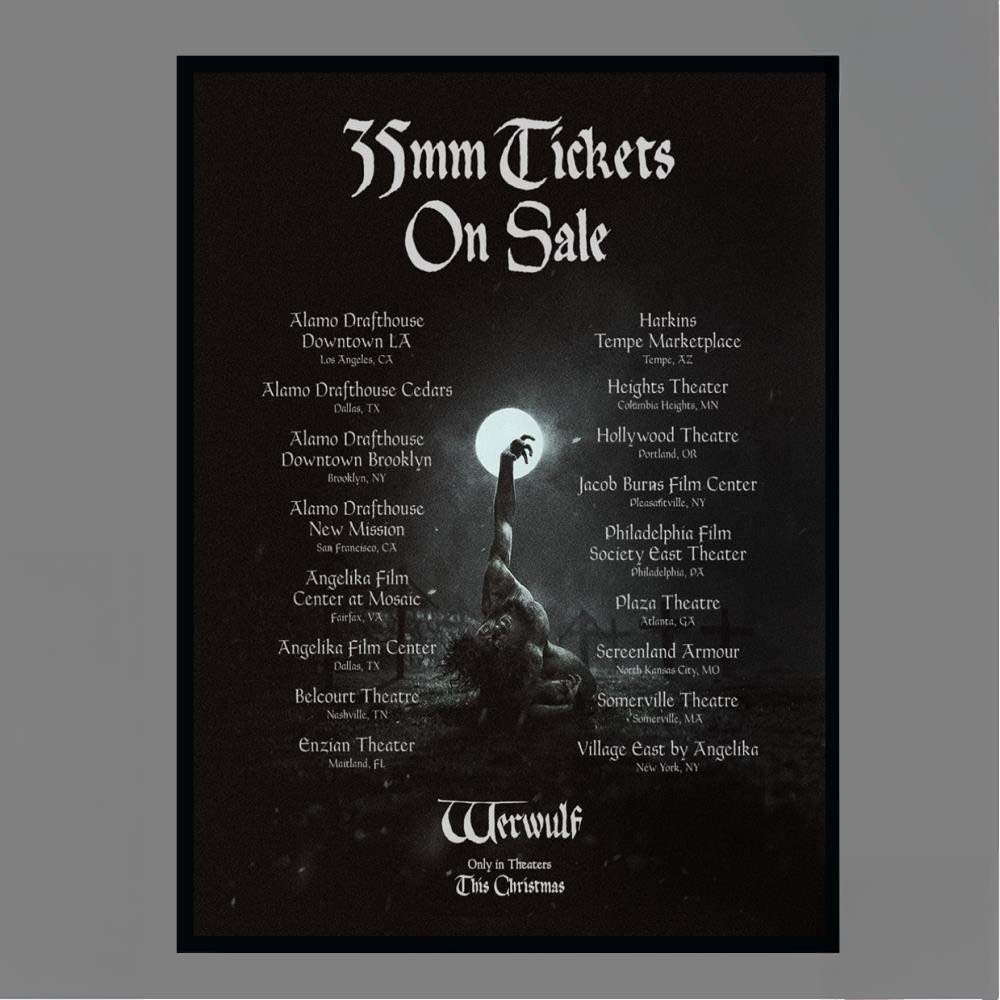 Official Werwulf 35mm Tickets On Sale Only In Theaters This Christmas Poster Shirt
