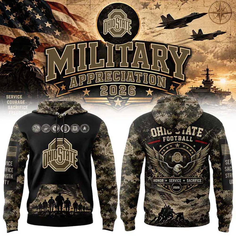 Ohio State Buckeyes Military Appreciation 2026 Pullover Hoodie