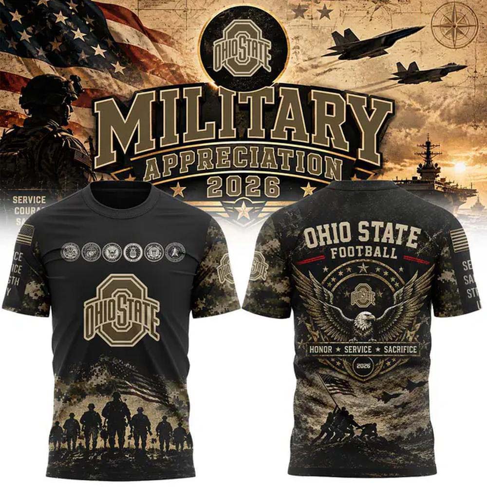 Ohio State Buckeyes Military Appreciation 2026 Short Sleeve TShirt