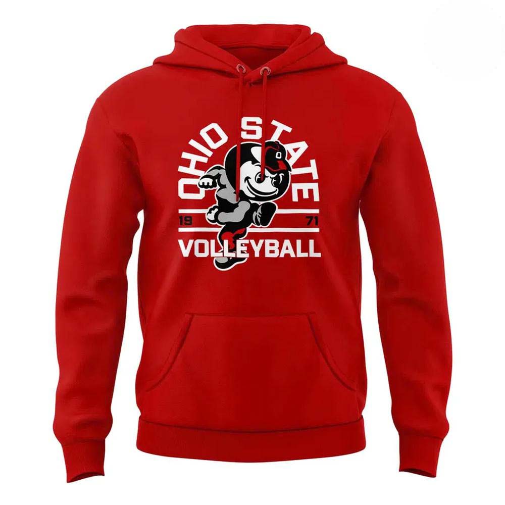 Ohio State Buckeyes Volleyball 2026 red hoodie alternate view