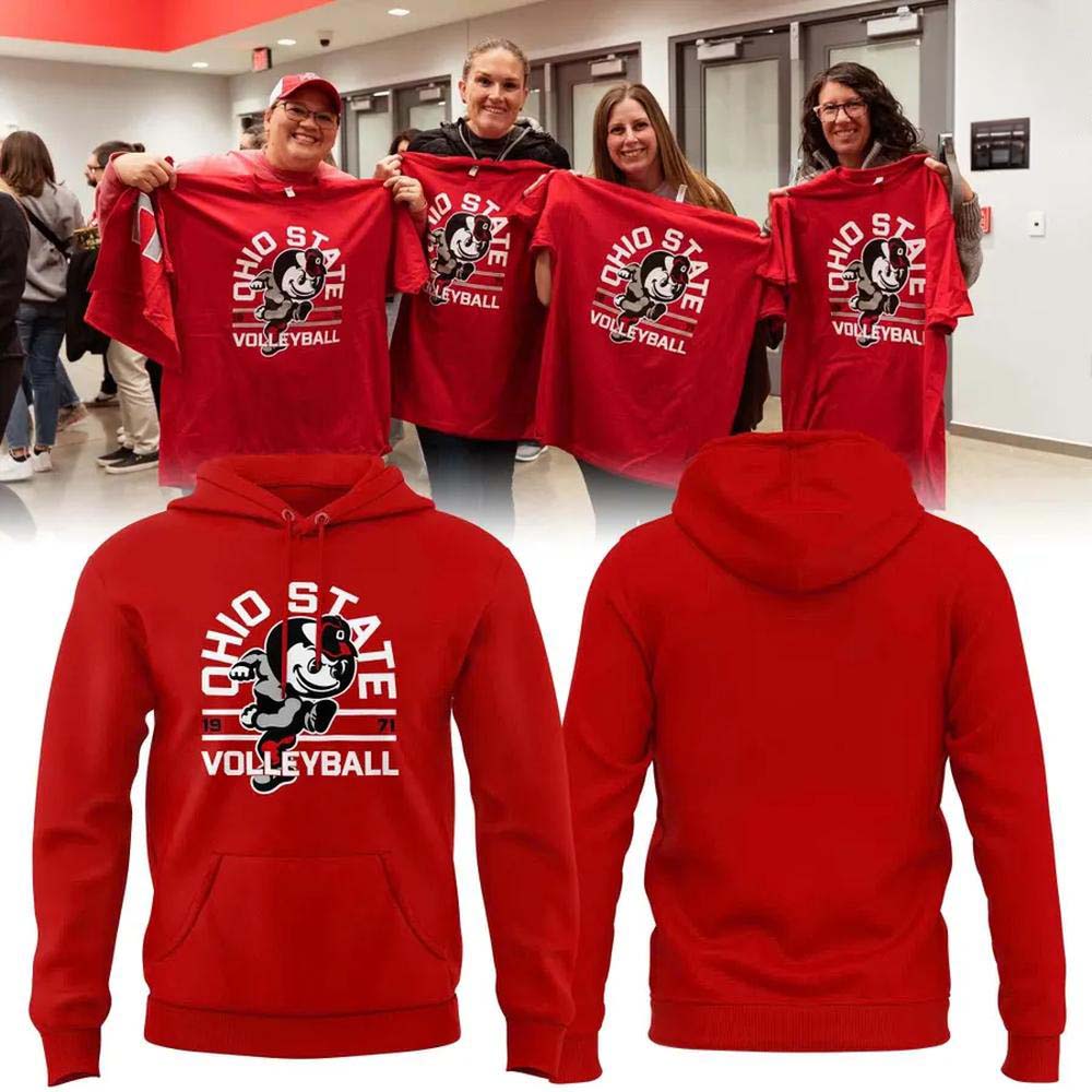 Ohio State Buckeyes Volleyball 2026 Red Hoodie