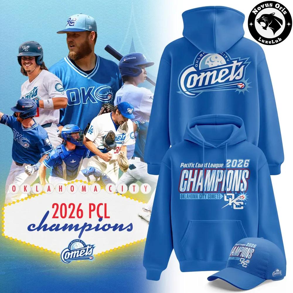 Oklahoma City Comets Pacific Coast League Champions 2026 Pullover Hoodie 1 - Unicasport Oklahoma City Comets Pacific Coast League Champions 2026 Pullover Hoodie