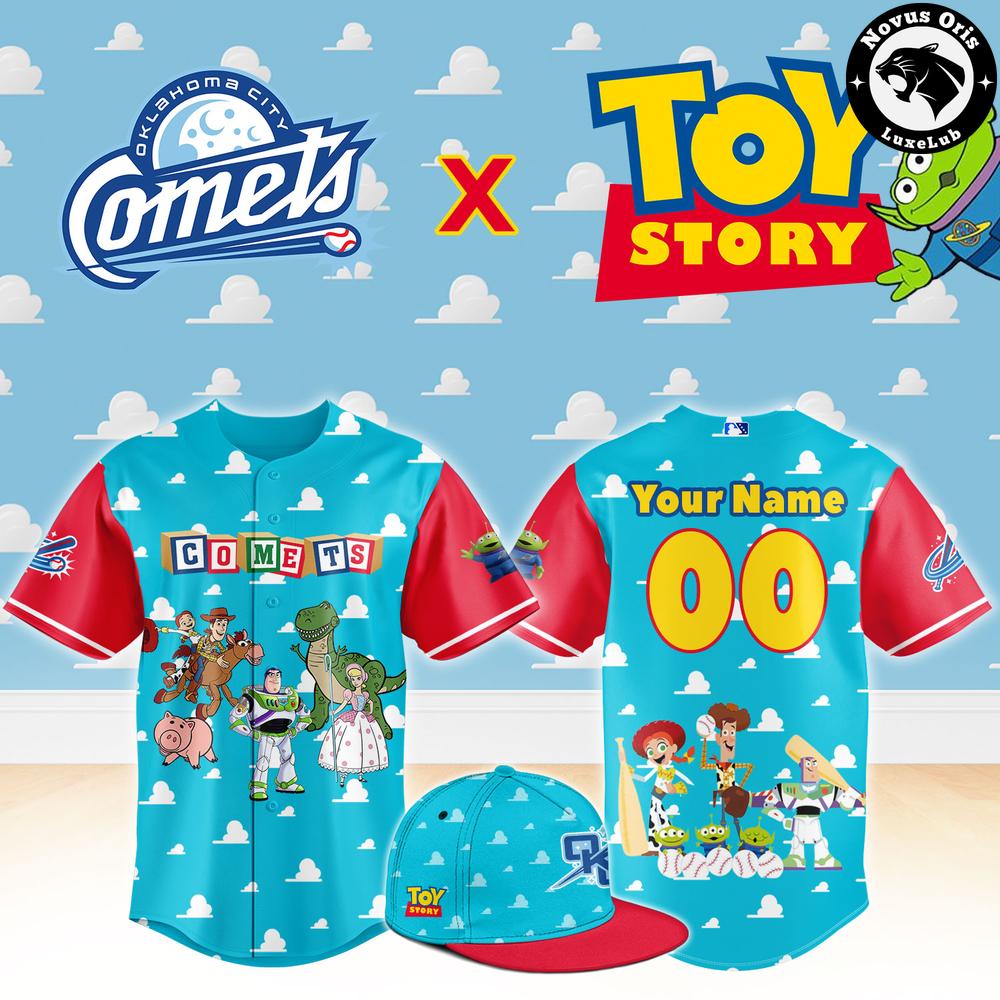 Oklahoma City Comets x Toy Story Night Woody Buzz Lightyear Custom Baseball Jersey 1 - Unicasport Oklahoma City Comets x Toy Story Night Woody Buzz Lightyear Custom Baseball Jersey