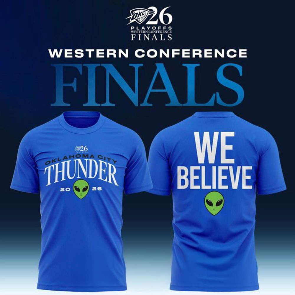 Oklahoma City Thunder Western Conference Finals Game 2 Blue Shirt