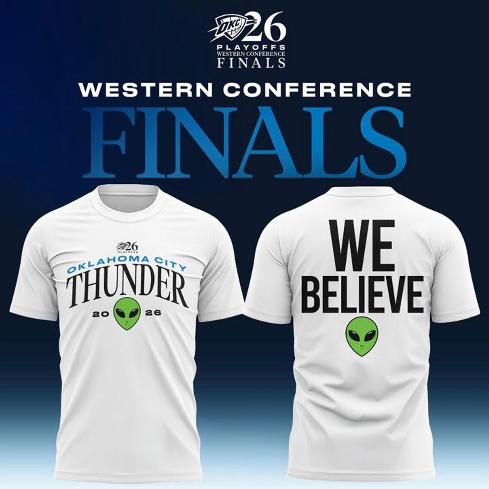 Oklahoma City Thunder Western Conference Finals Game 2 White Shirt