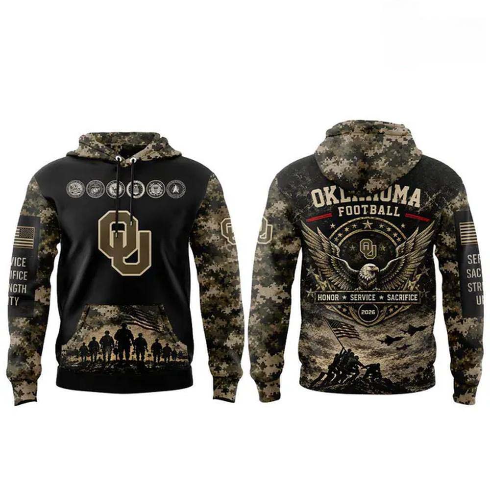 Oklahoma Sooners Military Appreciation 2026 Pullover Hoodie - Image 2