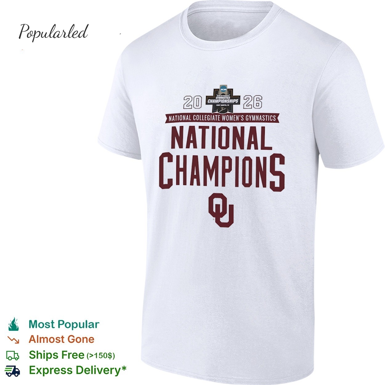 Oklahoma Sooners National Collegiate Womens gymnastics National Champions 2026 shirt