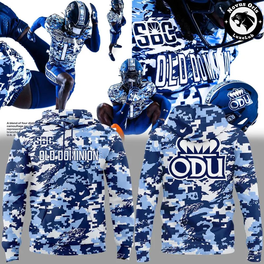 Old Dominion Monarchs College Football 2026 Blue Camo Graphic Hoodie 1 - Unicasport Old Dominion Monarchs College Football 2026 Blue Camo Graphic Hoodie