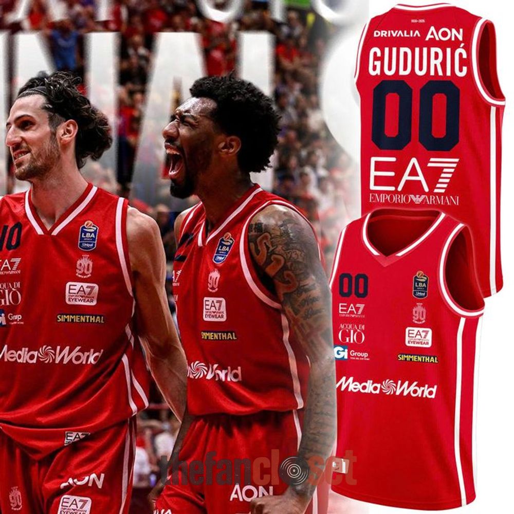 Red Basketball Jersey - Olimpia Milano 2026