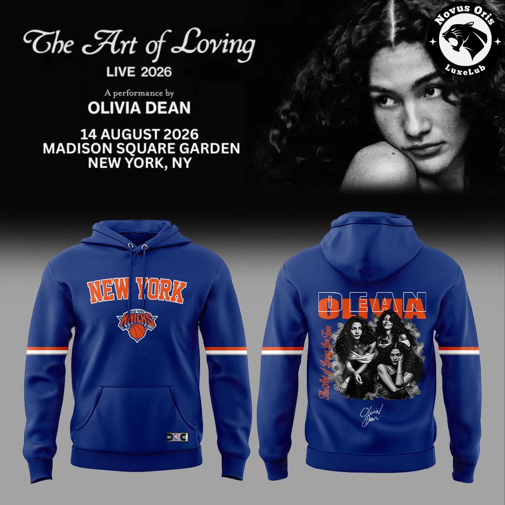 Olivia Dean x New York Knicks The Art of Loving Live 2026 Hoodie 1 - Unicasport Olivia Dean x New York Knicks The Art of Loving Live 2026 Hoodie