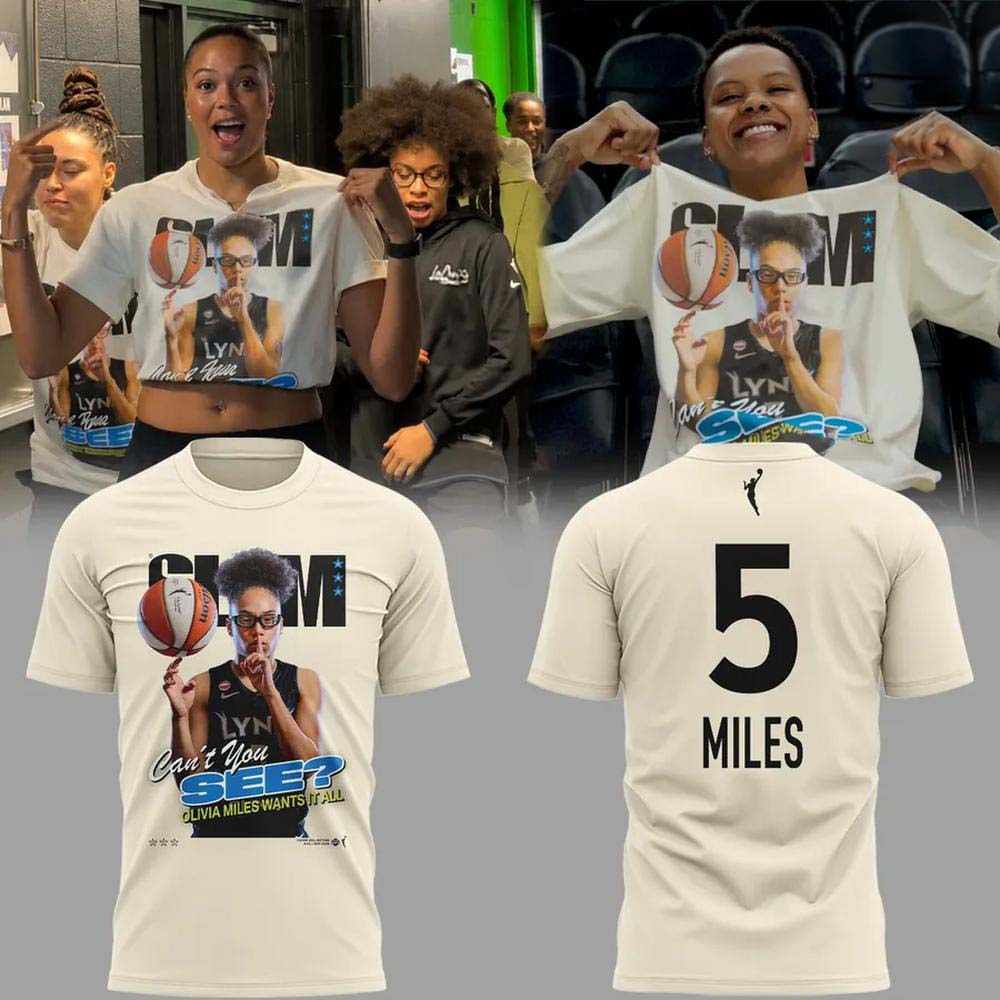 Olivia Miles Minnesota Lynx SLAM Cover Cream T-Shirt - Best Gift for Fans