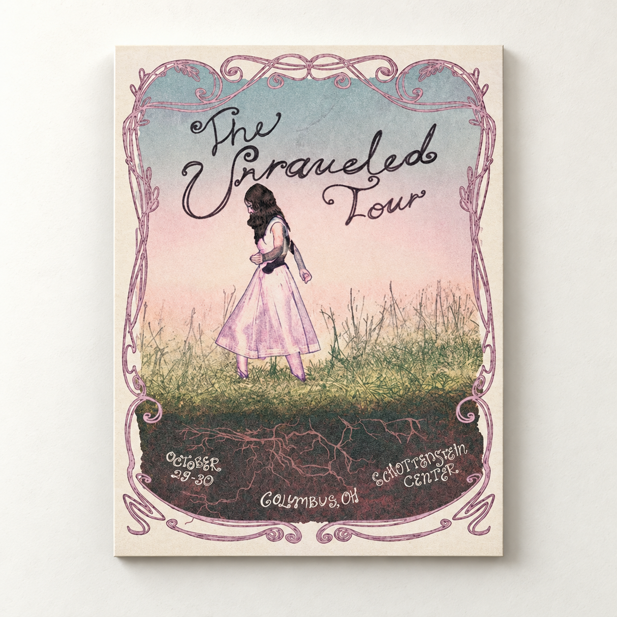 Olivia Rodrigo Columbus OH 2026 City Exclusive Merch Poster Live At Schottenstein October 2930 2026 Poster Canvas