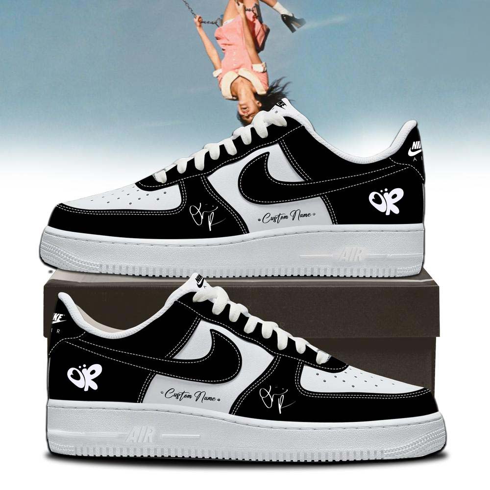 Olivia Rodrigo Black Graphic Air Force 1 Sneakers You Seem Pretty Sad Tour 2026 Shoes - Gift Idea for Fans