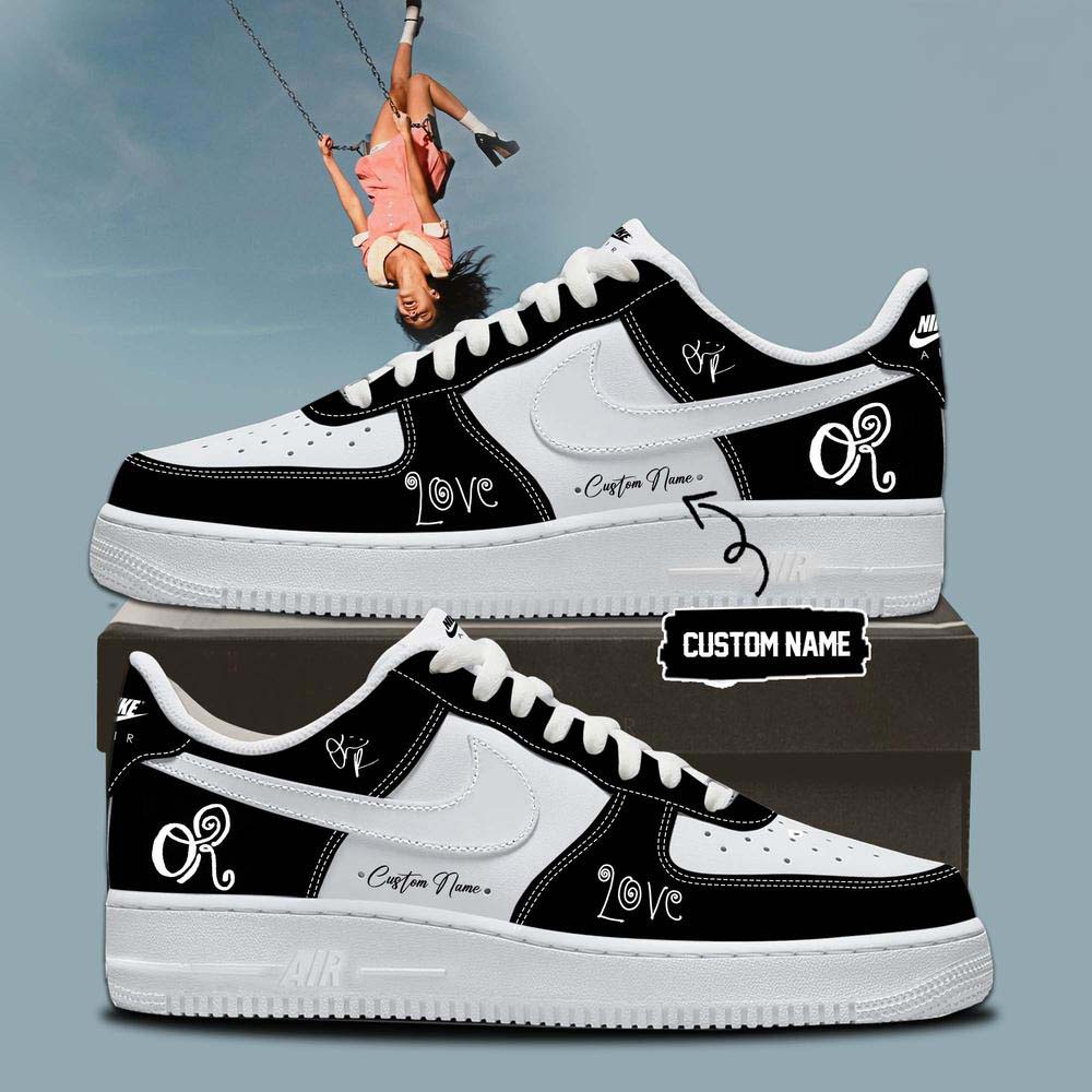 Olivia Rodrigo You Seem Pretty Sad for a Girl So in Love 2026 Black White Air Force 1 Sneakers - Best Gift for Fans