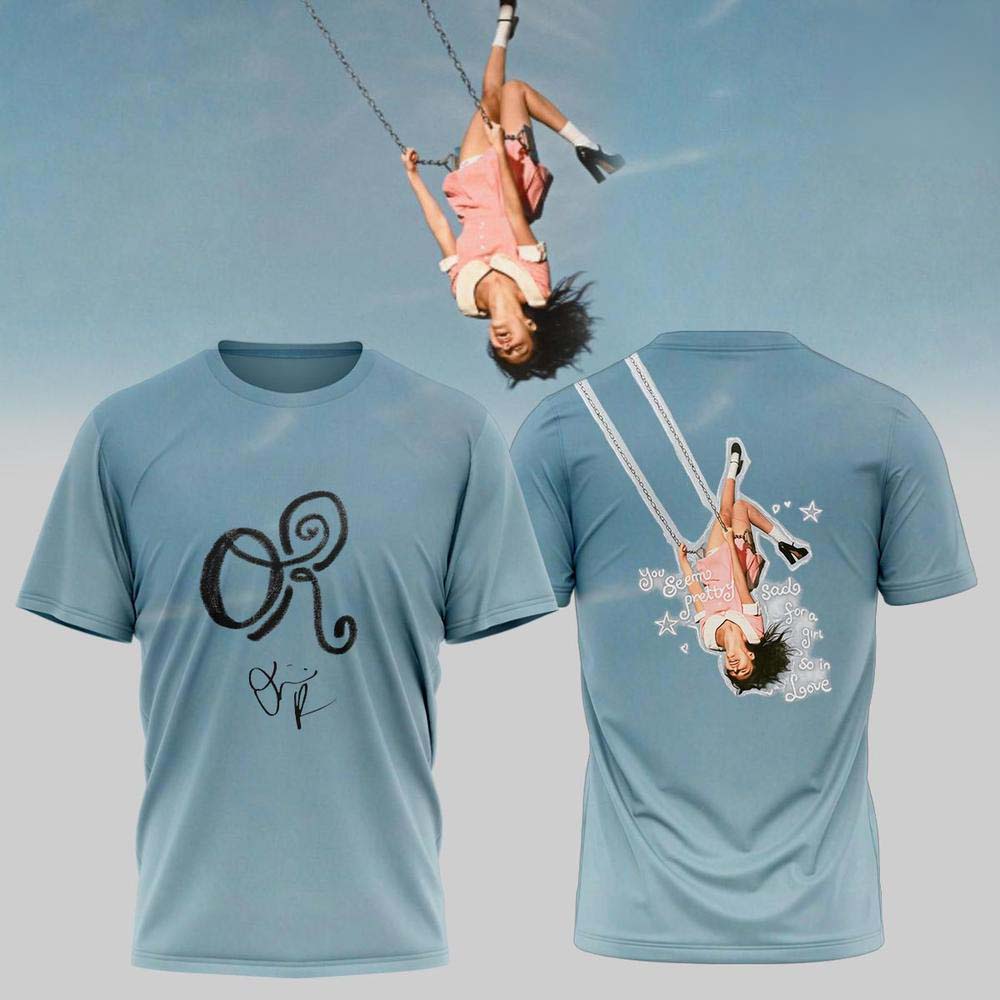 Olivia Rodrigo You Seem Pretty Sad Tour 2026 Blue Graphic T-Shirt - Best Gift for Fans