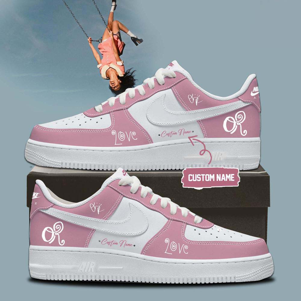 Olivia Rodrigo You Seem Pretty Sad Pink Air Force 1 Sneakers - Best Gift for Fans