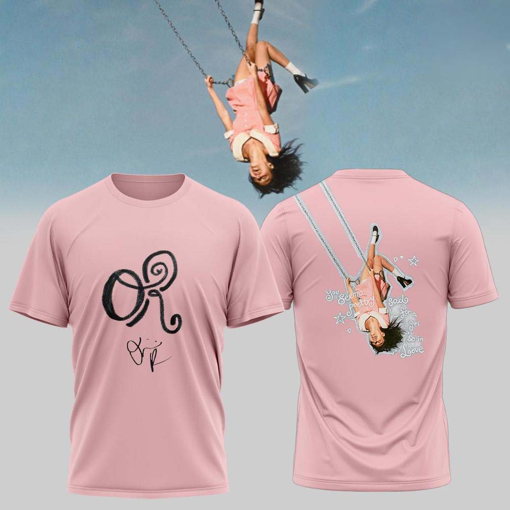 Olivia Rodrigo You Seem Pretty Sad Pink Logo Graphic Tee - Best Gift for Fans