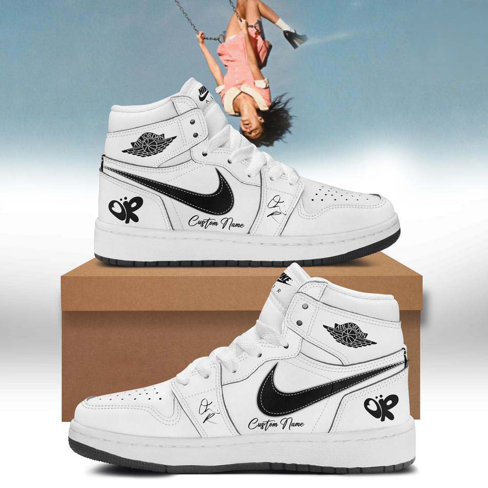 Olivia Rodrigo You Seem Pretty Sad White Graphic Air Jordan 1 Sneakers - Best Gift for Fans