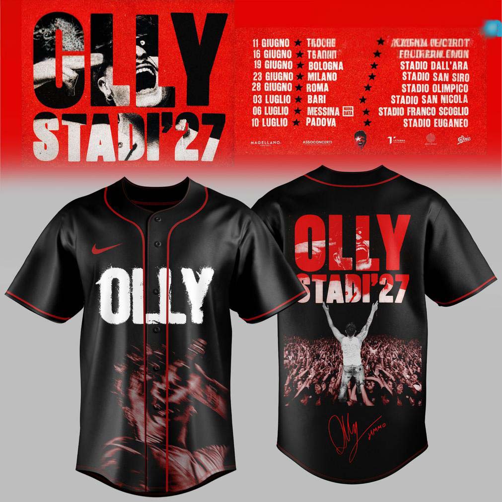 Olly Stadi 27 Baseball Jersey - Black Red Graphic Apparel