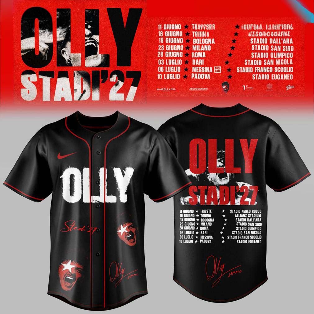 Olly Stadi 27 Tour Dates Baseball Jersey in Black